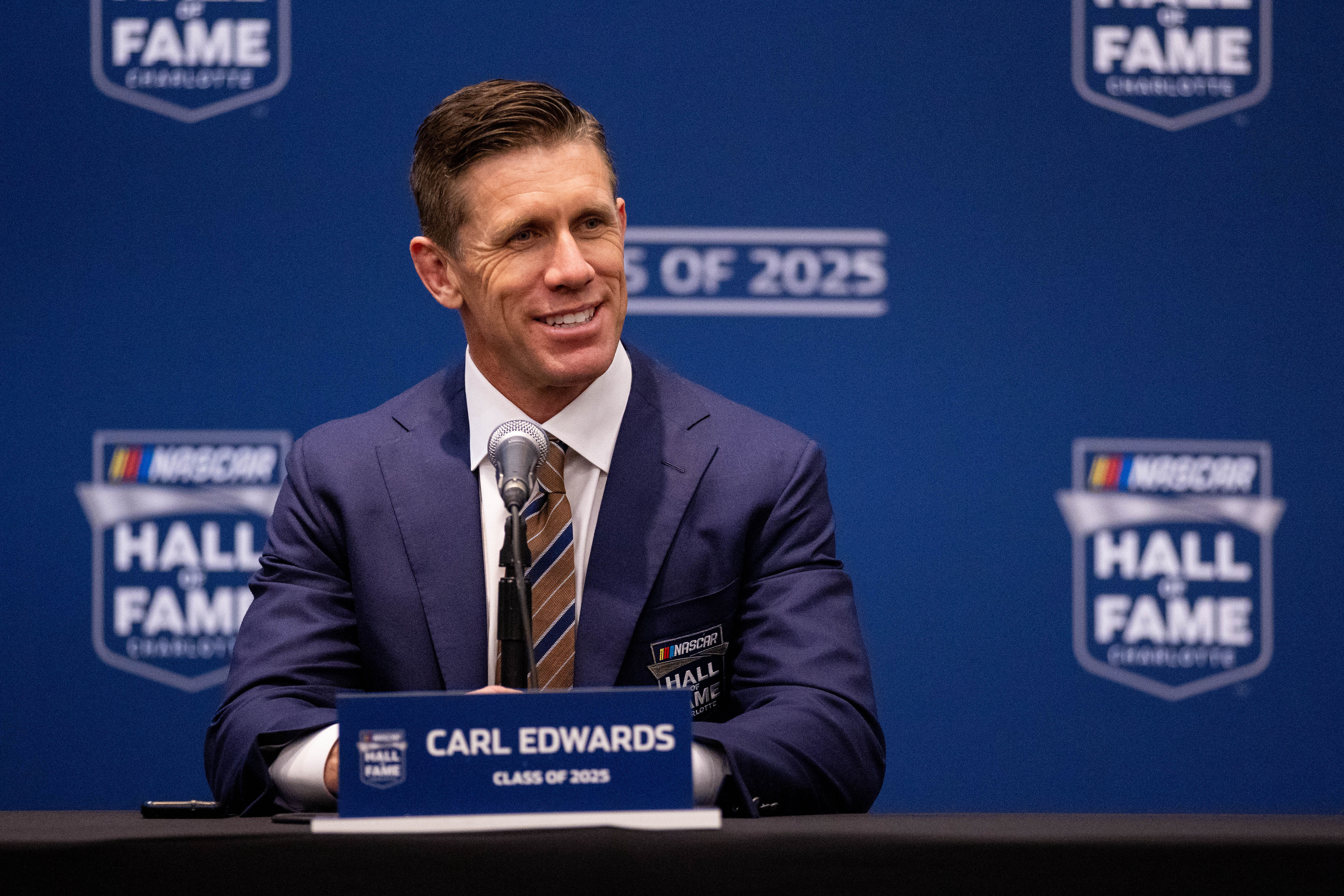 NASCAR: Carl Edwards at the NASCAR Hall of Fame Induction Ceremony - Source: Imagn